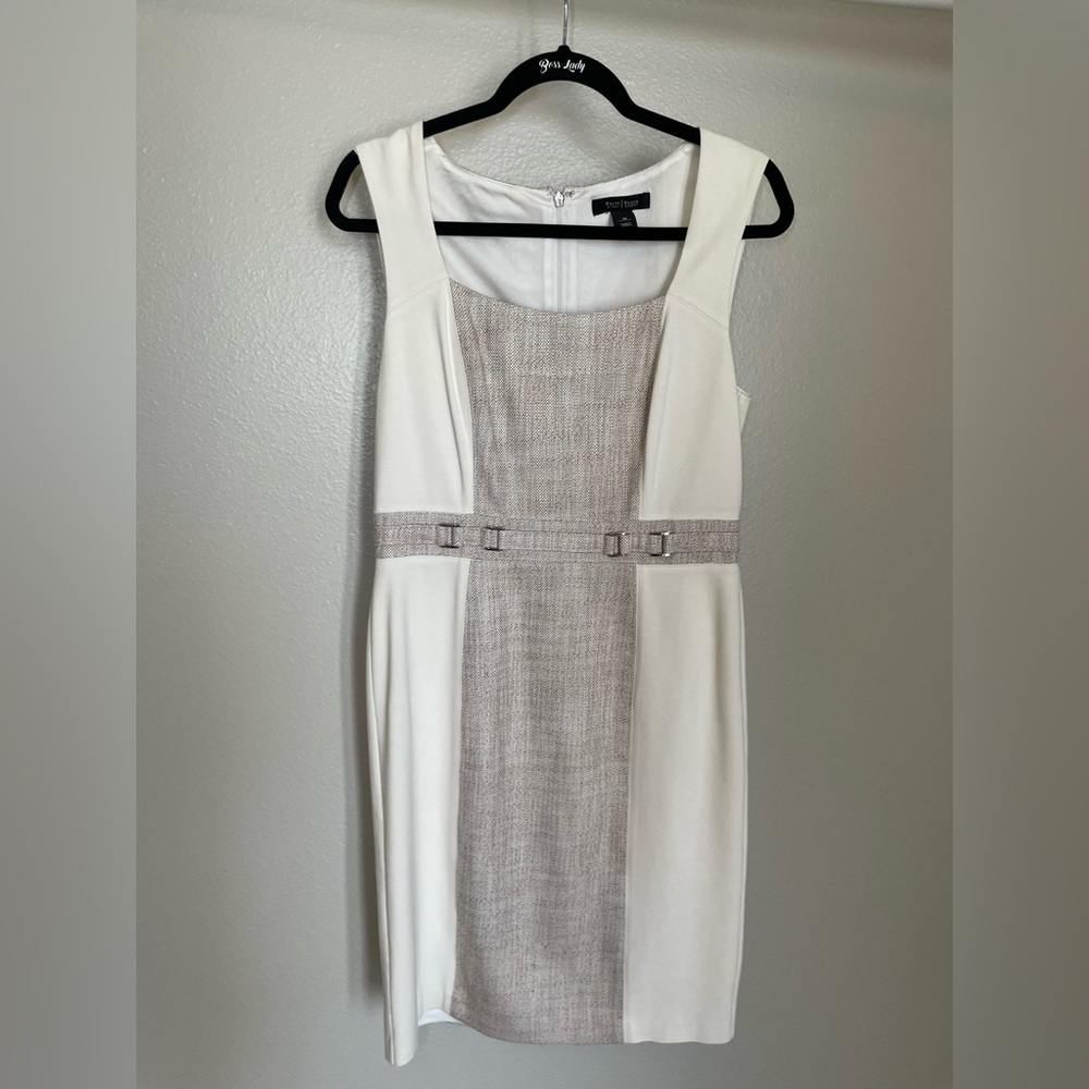 Classic cream linen dress